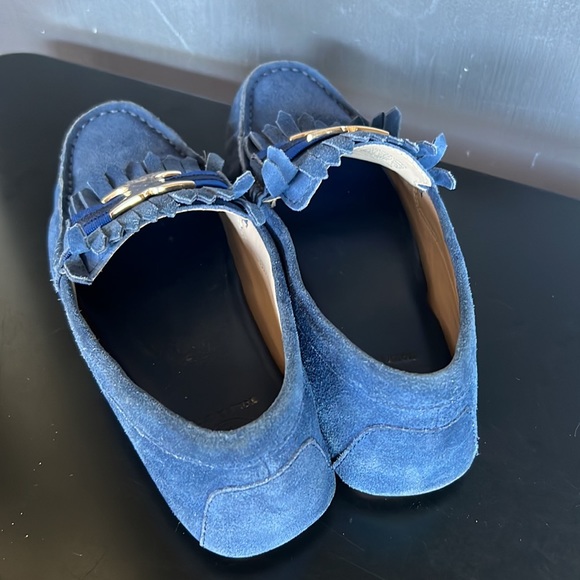 Tory Burch Gemini link loafers blue suede - Picture 5 of 7